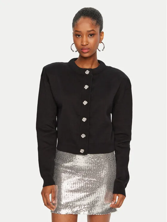 Strickjacke · Schwarz · Regular Fit