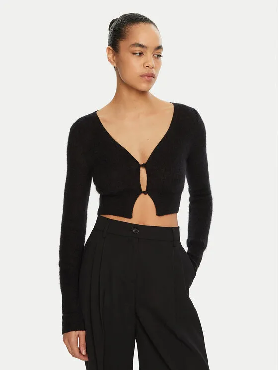 Strickjacke · Schwarz · Regular Fit