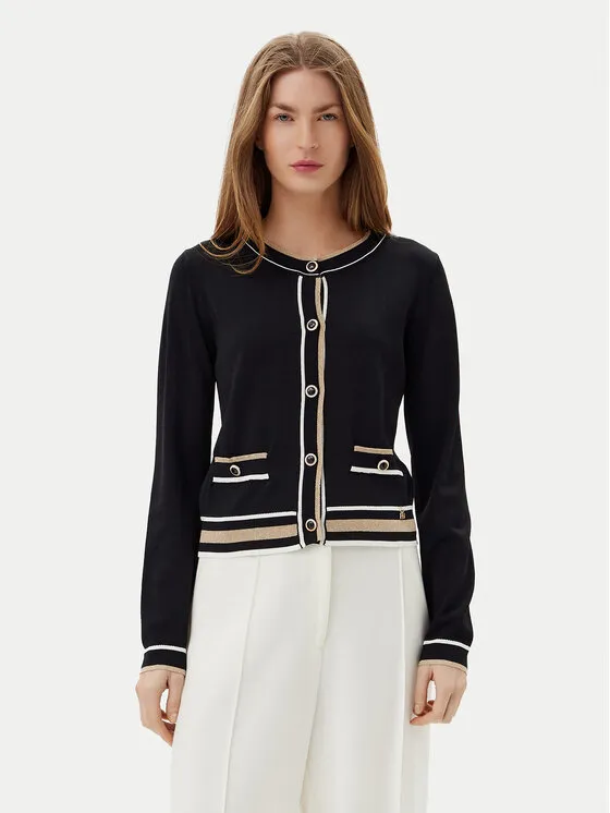 Strickjacke · Schwarz · Regular Fit