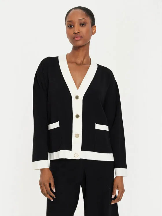 Strickjacke · Schwarz · Regular Fit