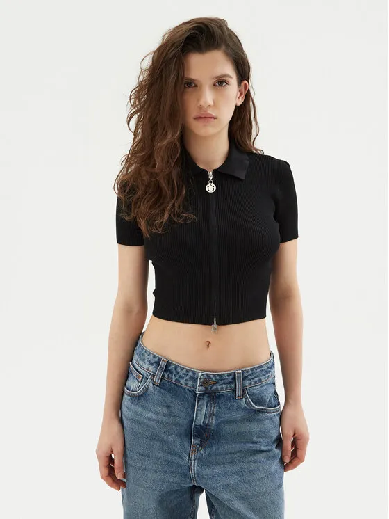 Strickjacke · Schwarz · Regular Fit