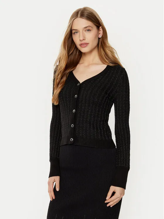 Strickjacke · Schwarz · Regular Fit