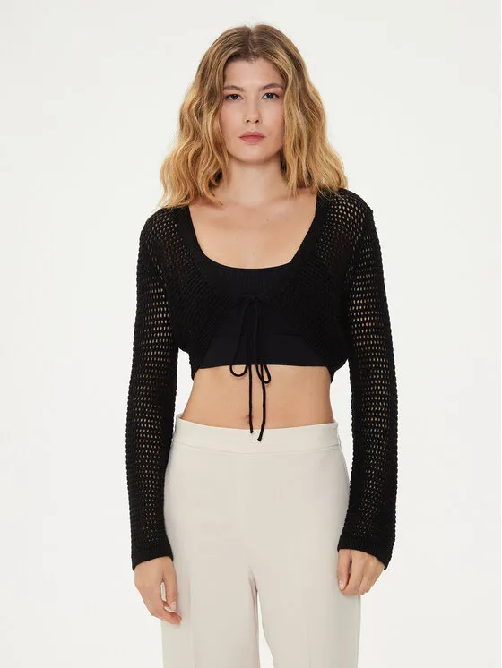 Strickjacke · Schwarz · Regular Fit