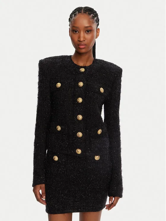 Strickjacke · Schwarz · Regular Fit