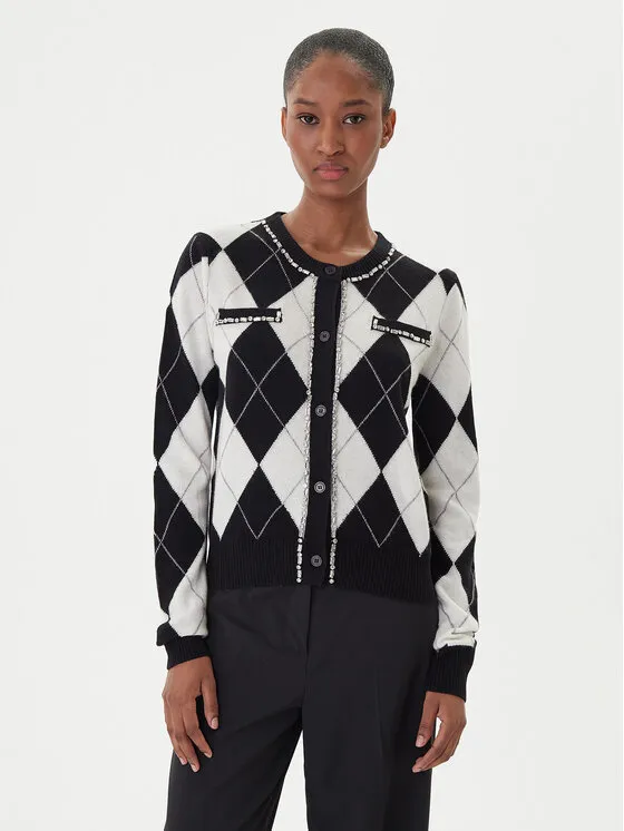 Strickjacke · Schwarz · Regular Fit