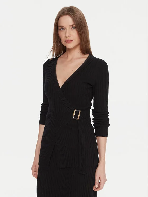 Strickjacke · Schwarz · Slim Fit