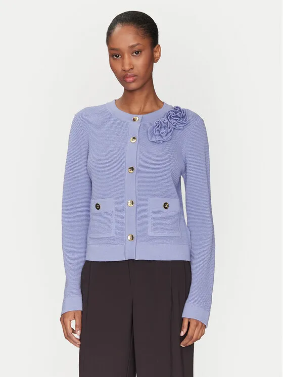 Strickjacke · Violett · Regular Fit