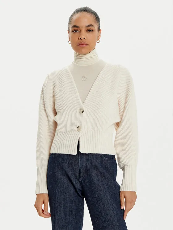 Strickjacke · Weiß · Regular Fit