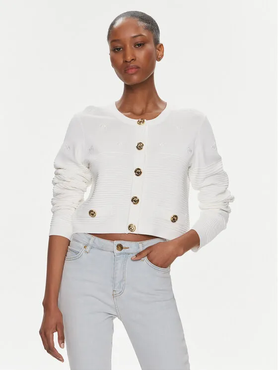 Strickjacke · Weiß · Regular Fit