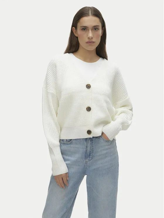 Strickjacke · Weiß · Regular Fit