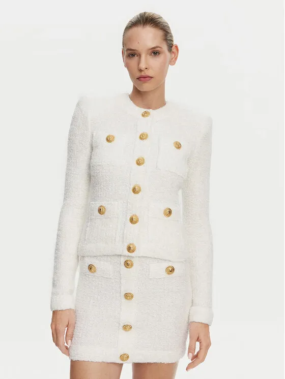 Strickjacke · Weiß · Regular Fit