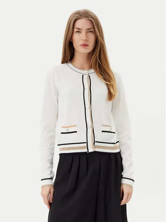 Strickjacke · Weiß · Regular Fit