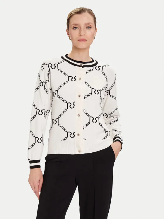 Strickjacke · Weiß · Regular Fit