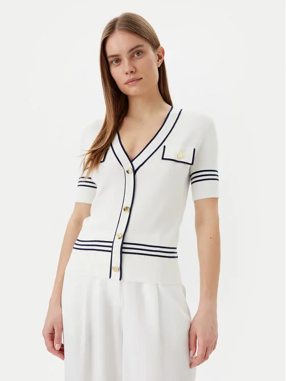 Strickjacke · Weiß · Regular Fit