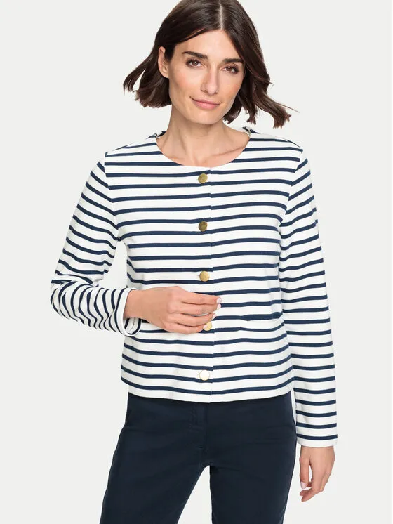 Strickjacke · Weiß · Regular Fit