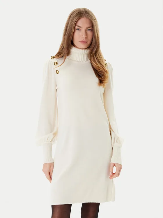 Strickkleid · Beige · Midi