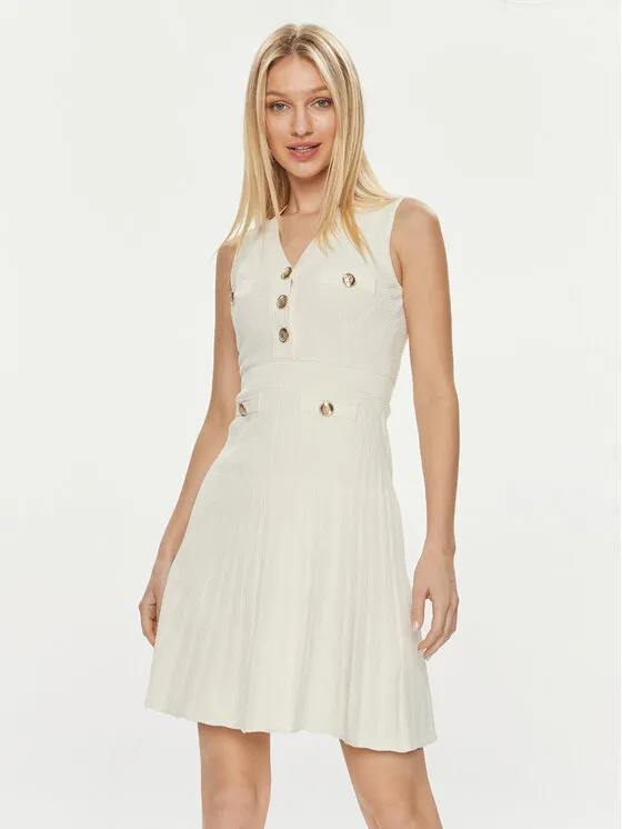 Strickkleid · Beige · Midi