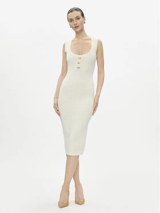 Strickkleid · Blau · Midi