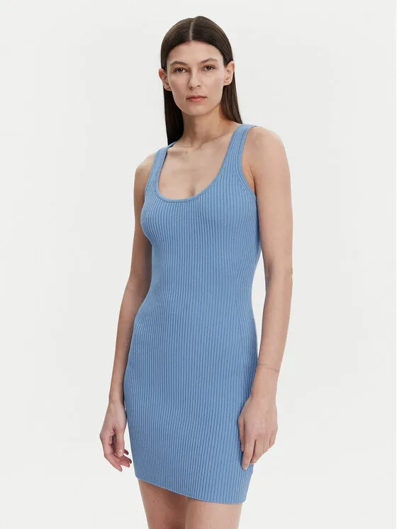 Strickkleid · Blau · Mini