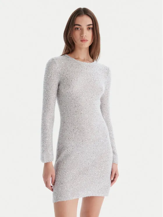 Strickkleid · Écru · Mini