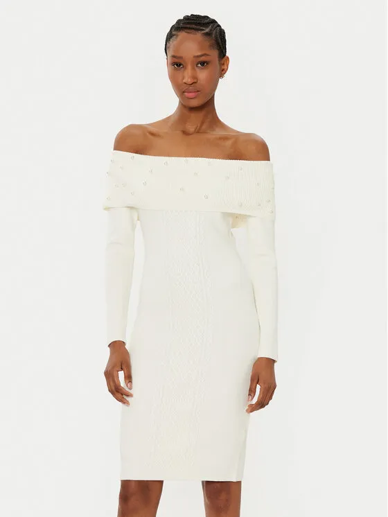 Strickkleid · Écru · Mini