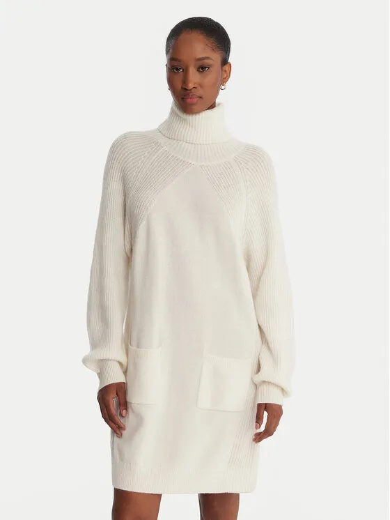 Strickkleid · Écru · Mini