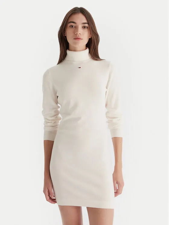 Strickkleid · Écru · Mini