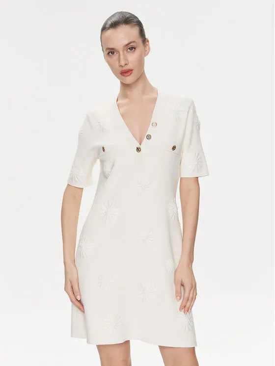 Strickkleid · Écru · Mini