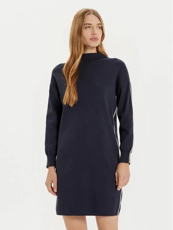 Strickkleid · Dunkelblau · Midi