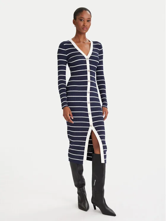 Strickkleid · Dunkelblau · Midi