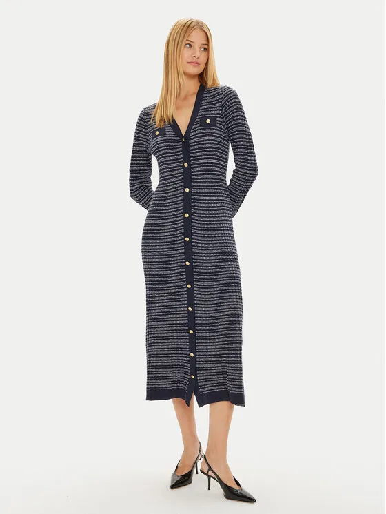 Strickkleid · Dunkelblau · Midi