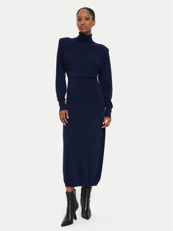 Strickkleid · Dunkelblau · Midi