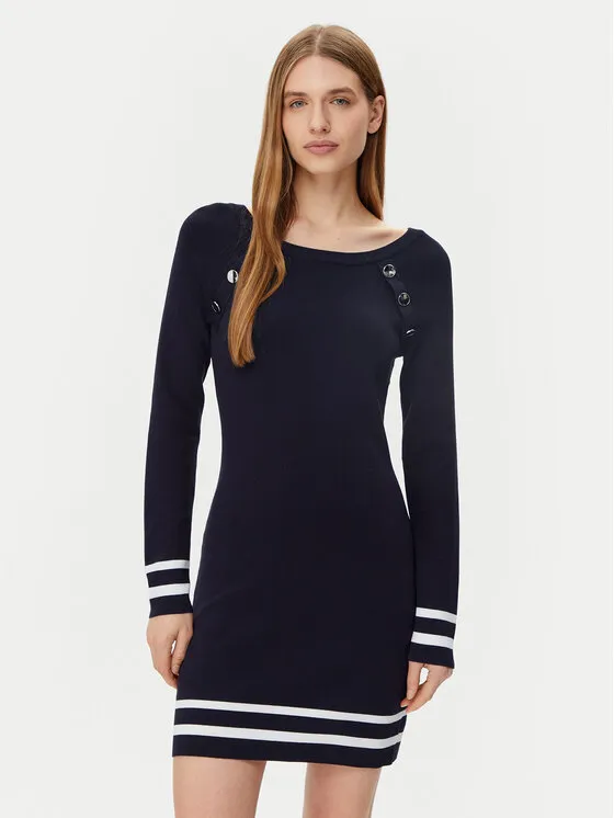 Strickkleid · Dunkelblau · Mini