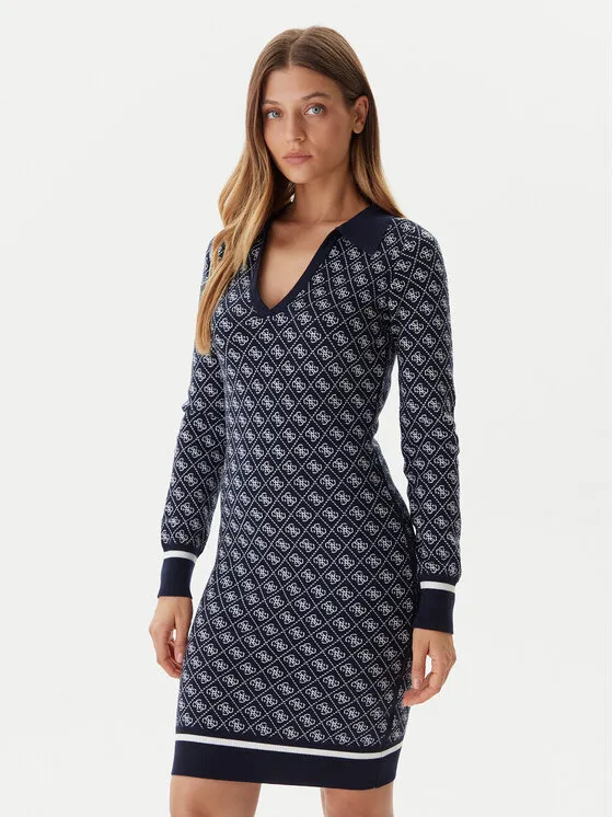 Strickkleid · Dunkelblau · Mini