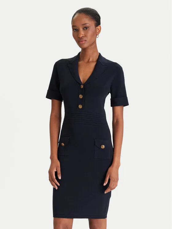 Strickkleid · Dunkelblau · Mini