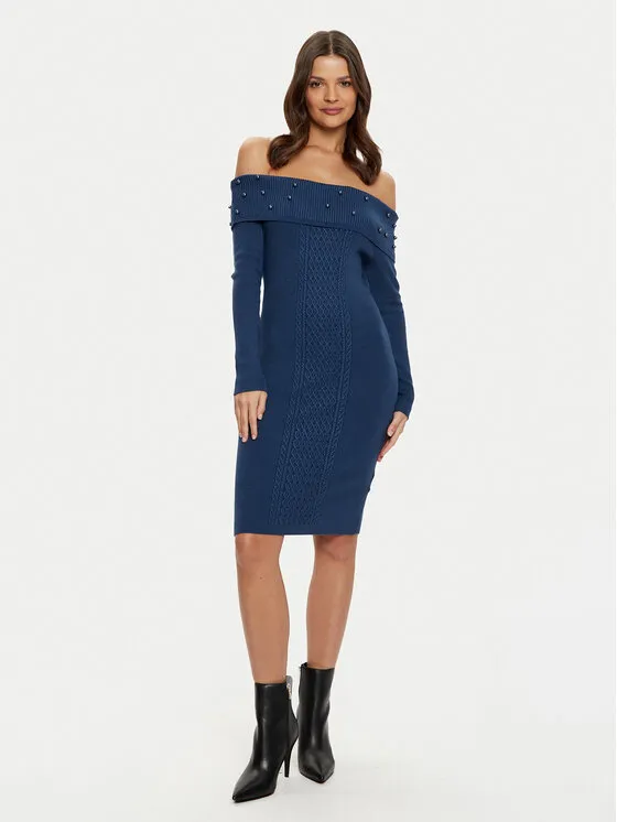 Strickkleid · Dunkelblau · Mini