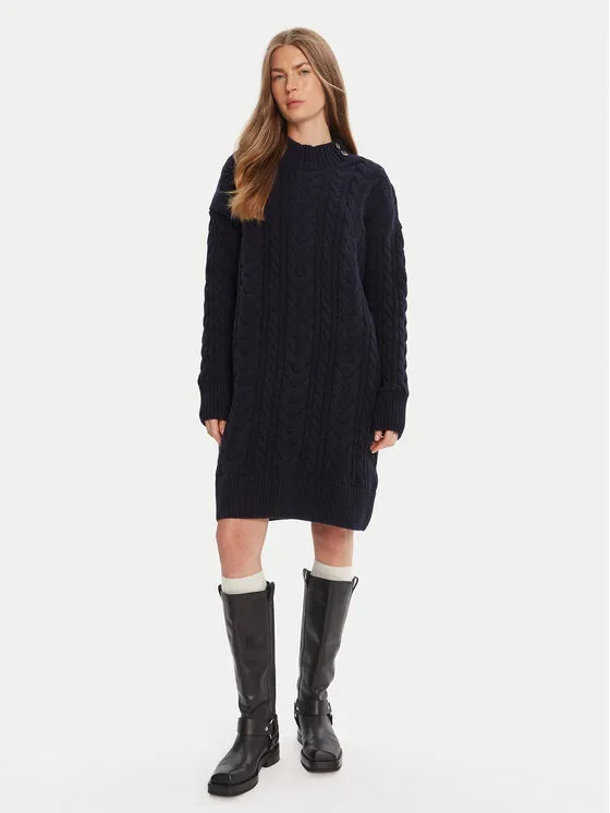 Strickkleid · Dunkelblau · Mini