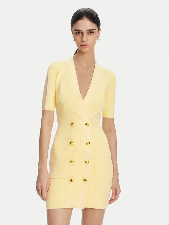 Strickkleid · Gelb · Mini