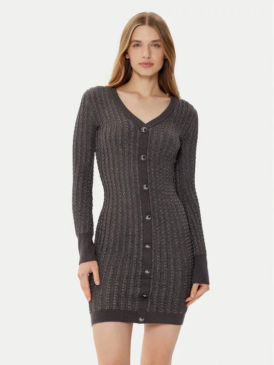 Strickkleid · Grau · Mini