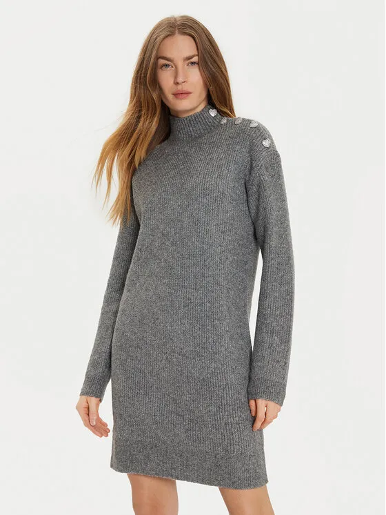 Strickkleid · Grau · Mini