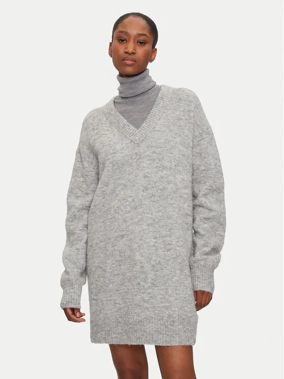 Strickkleid · Grau · Mini