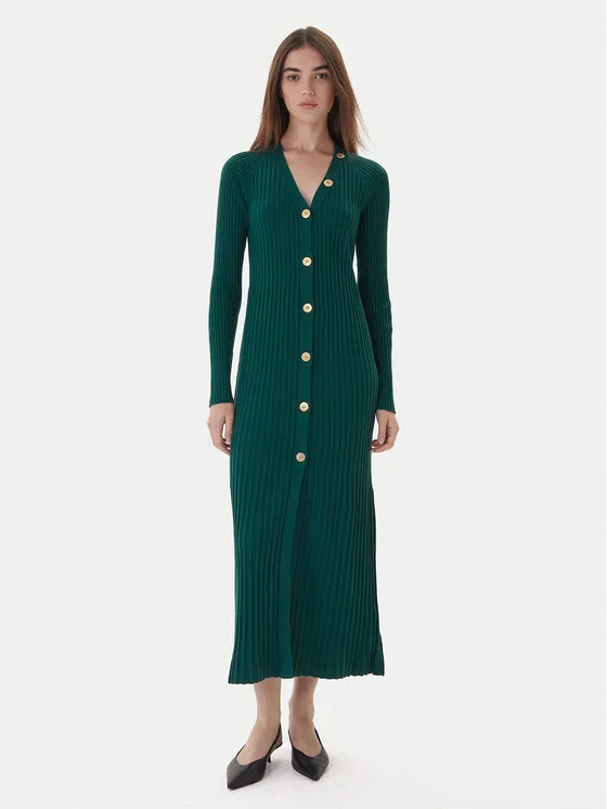 Strickkleid · Grün · Maxi