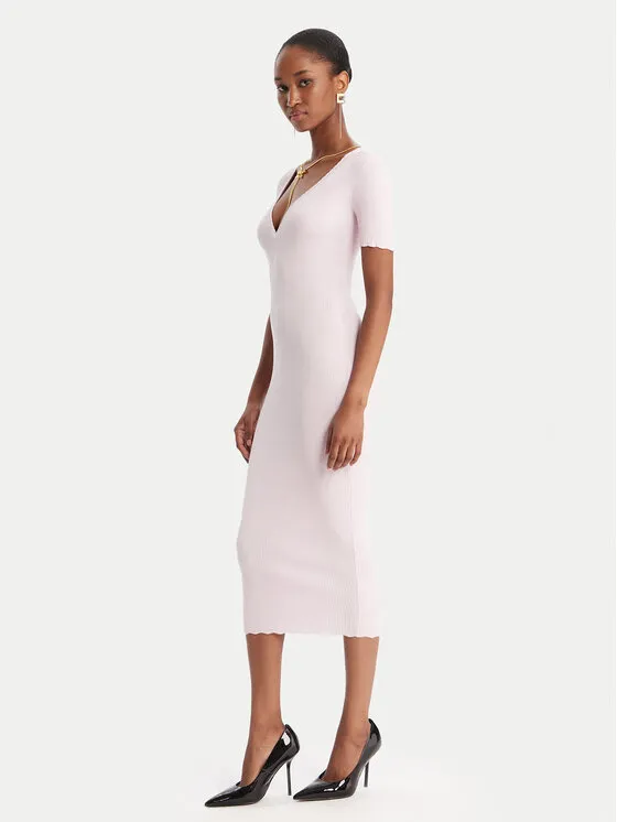 Strickkleid · Rosa · Midi