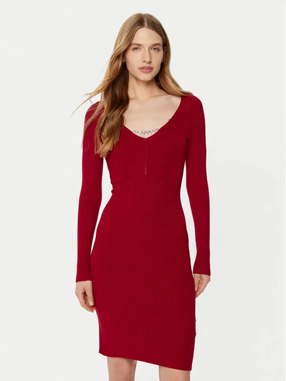 Strickkleid · Rot · Mini