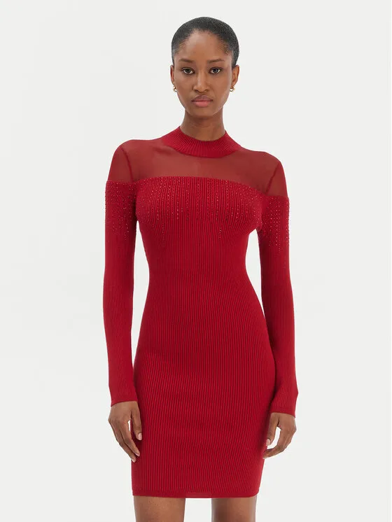 Strickkleid · Rot · Mini