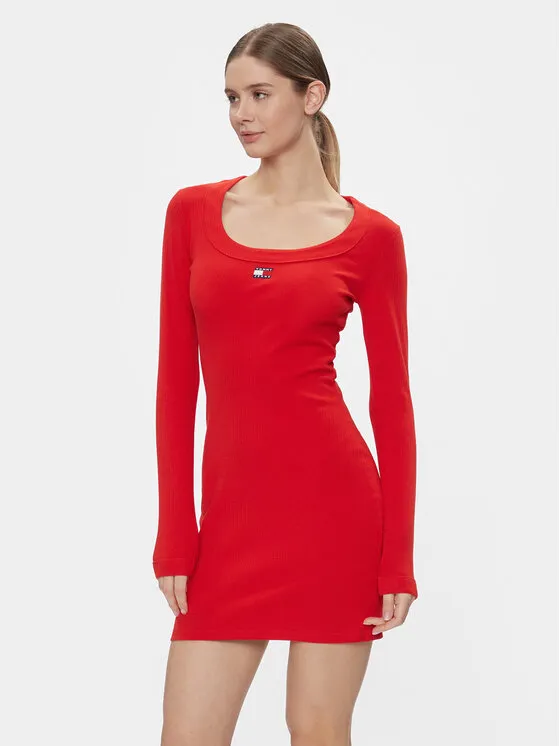 Strickkleid · Rot · Mini