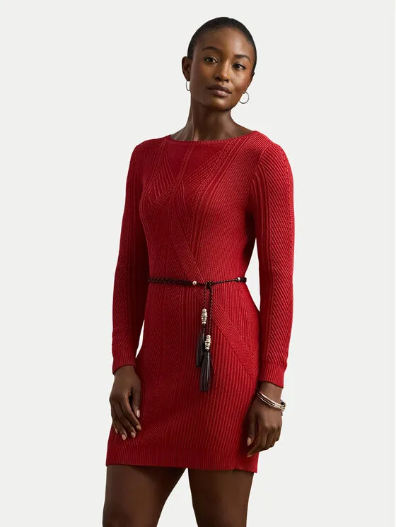 Strickkleid · Rot · Mini