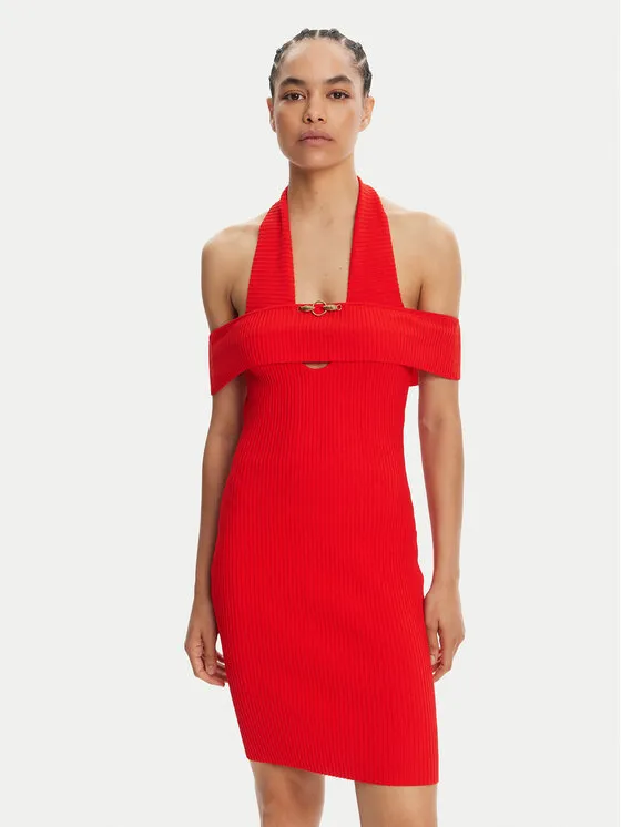 Strickkleid · Rot · Mini