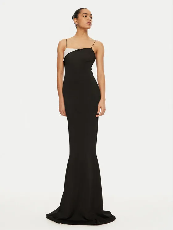 Strickkleid · Schwarz · Midi