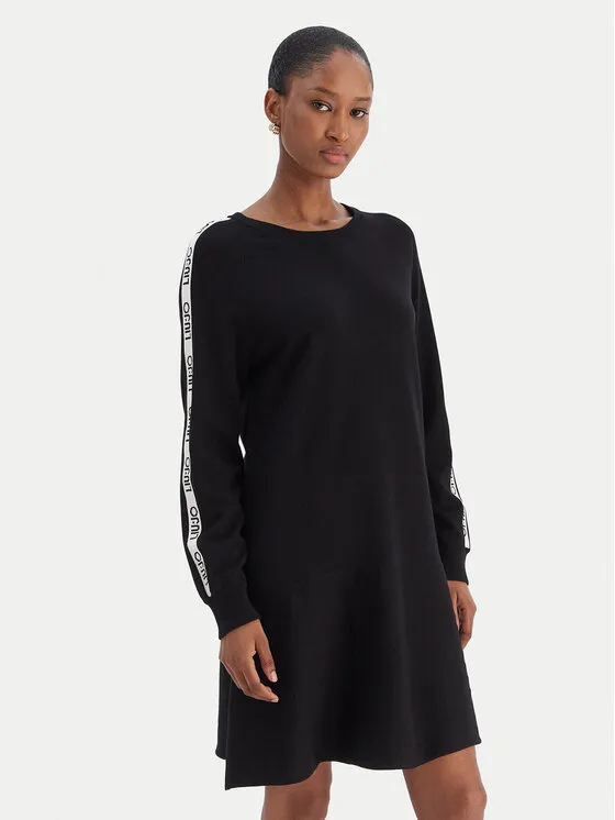 Strickkleid · Schwarz · Mini